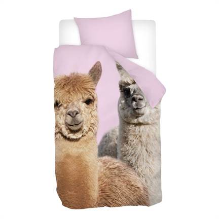 Snoozing Alpagas housse de couette en flanelle