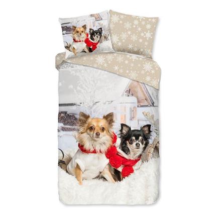 Good Morning Chihuahua housse de couette en flanelle