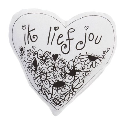 Wilma Veen Heart Full of Flowers coussin décoratif