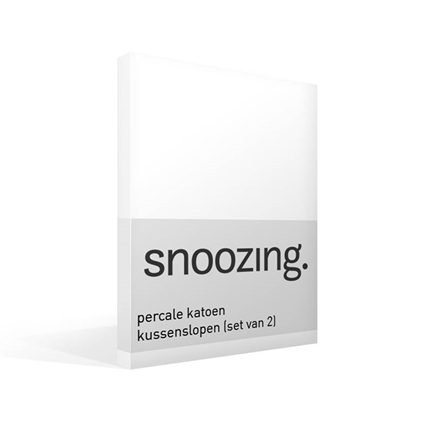 Snoozing taies d’oreiller en percale de coton (lot de 2)
