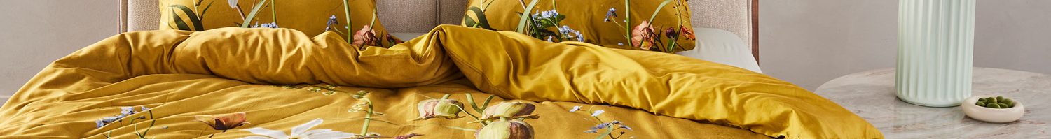 Housse de couette jaune