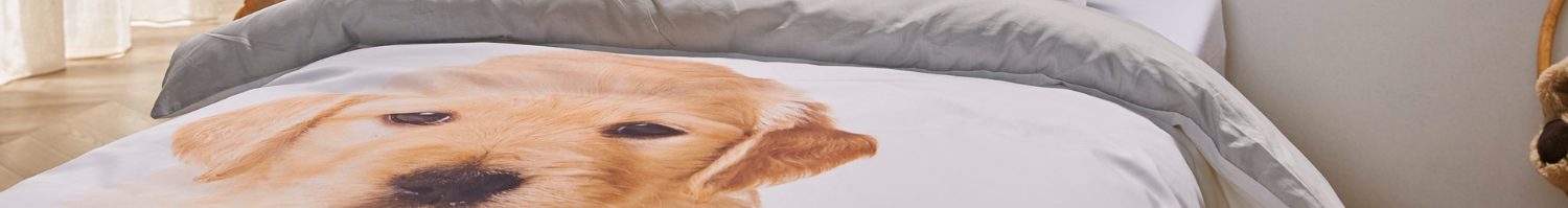 Housse de couette chiens pour lit enfant