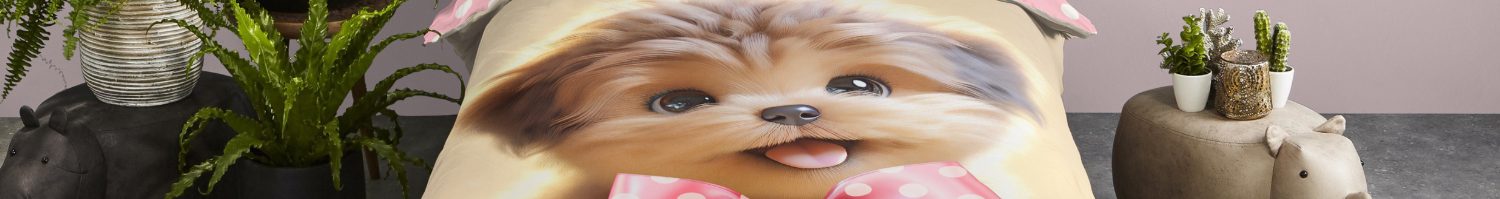 Housse de couette chiens pour lit enfant