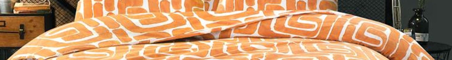 Housse de couette orange