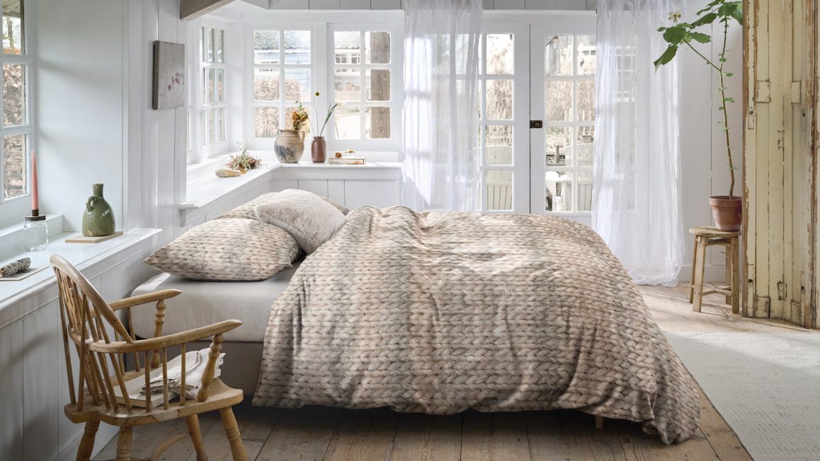 Housse de couette tricot