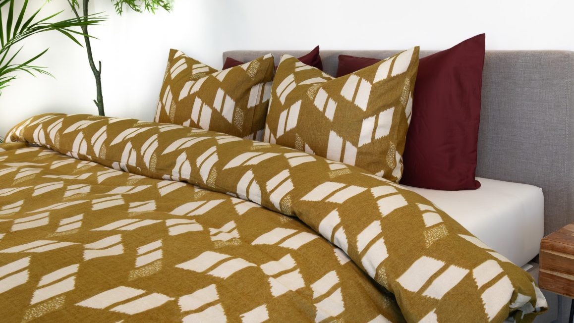 Linge de lit couleur or