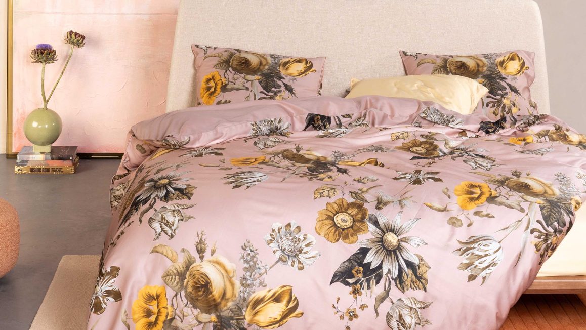 Housse de couette rose