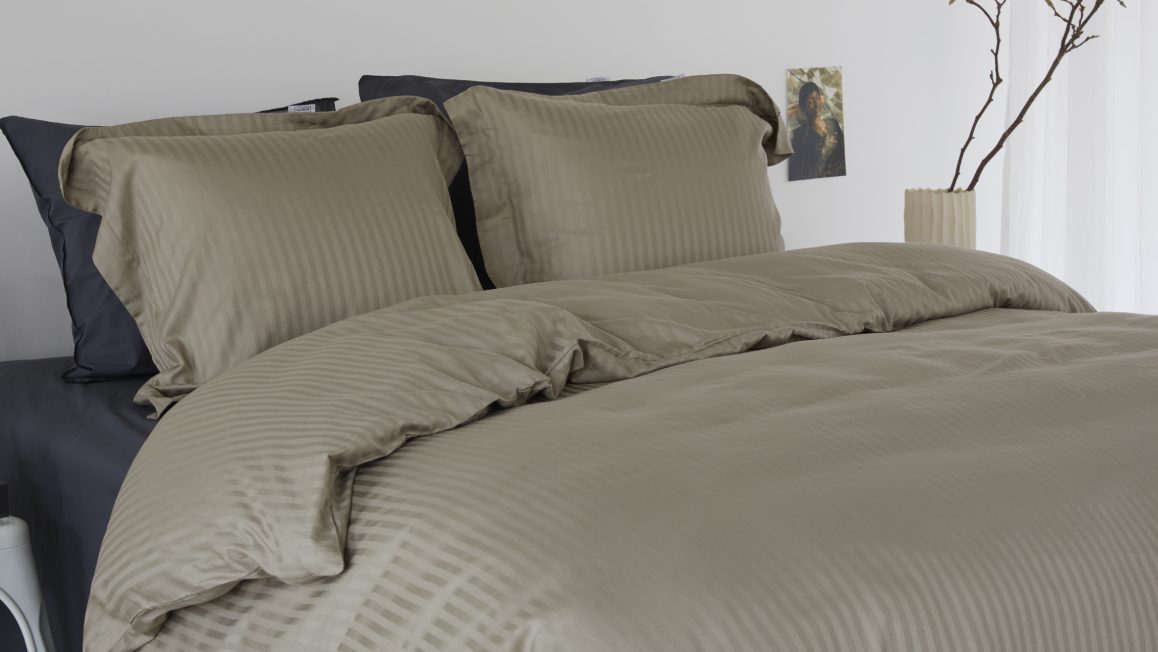 Housse de couette taupe