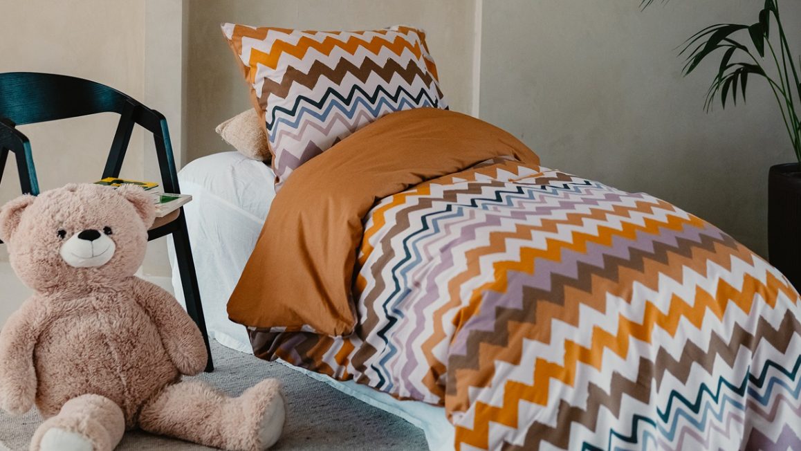 Housses de couette enfant à motif géométrique