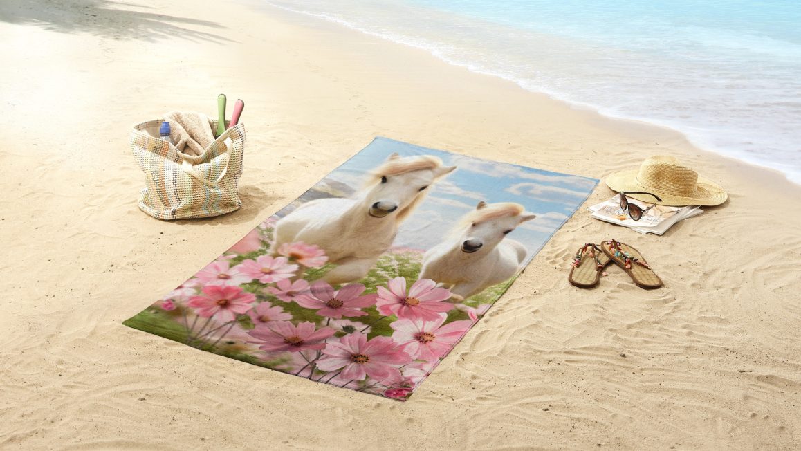 Serviette de plage cheval
