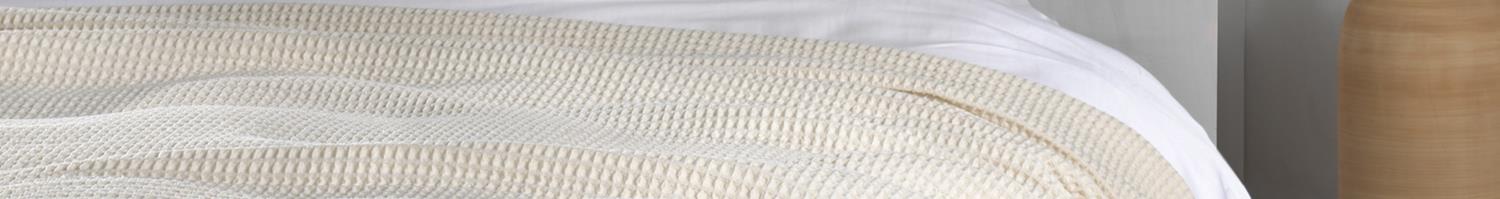 Plaid blanc cassé