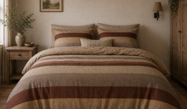 La housse de couette champêtre s’inscrit parfaitement dans la tendance « Cottagecore ». Mettant en avant les matières nobles et naturelles aux teintes douces et désaturées, elle apporte une touche d’authenticité et de convivialité à la déco de la chambre.