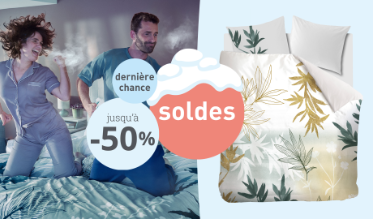 Obtenez jusqu’à 50% de remise sur les plus grandes marques de linge de lit ! Rendez-vous dans la boutique pour découvrir les housses de couette, draps-housses, couettes, oreillers et autres articles de grandes marques comme Beddinghouse, Essenza, Snoozing et Rivièra Maison, à prix réduit !