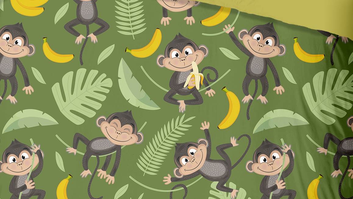 Good Morning Monkey housse de couette