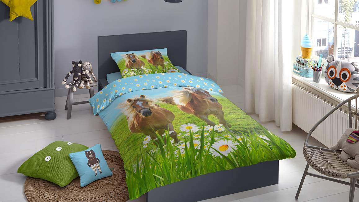 Good Morning Chevaux housse de couette