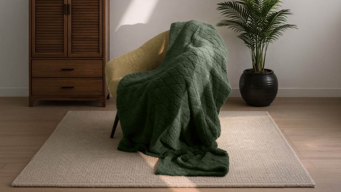 Unique Living Ezra plaid polaire