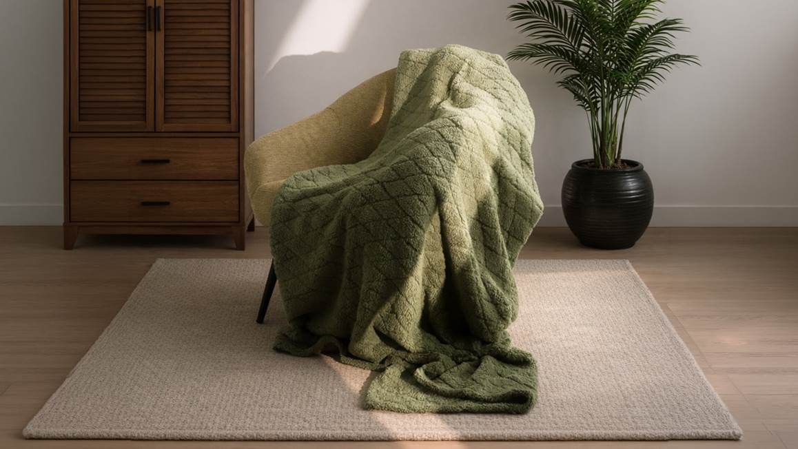 Unique Living Ezra plaid polaire