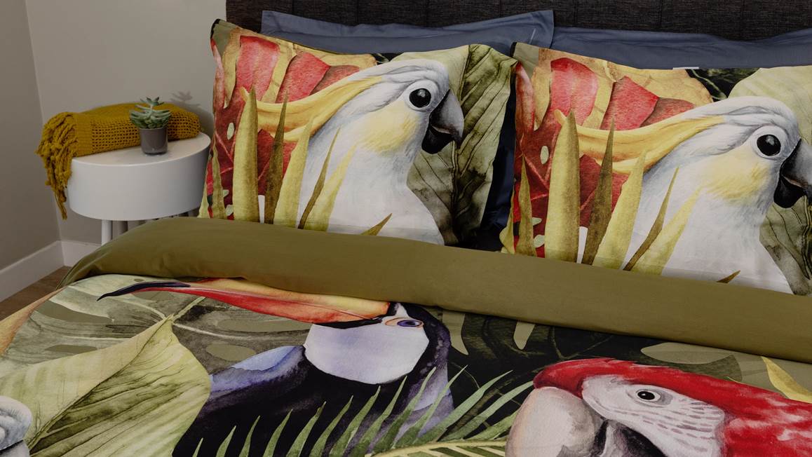 Snoozing Macaw housse de couette