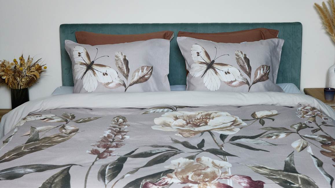 Snoozing Papillon housse de couette en flanelle