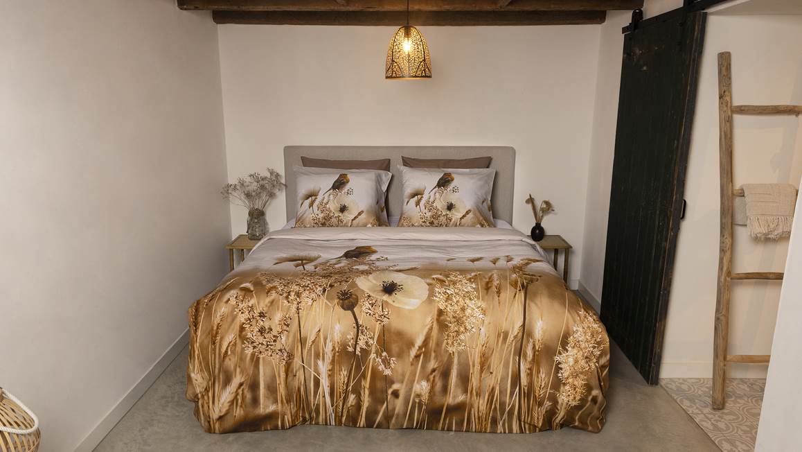 Snoozing Pavot Blanc housse de couette