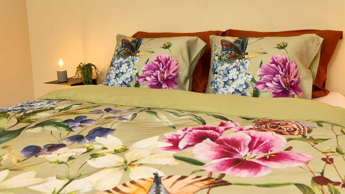 Snoozing Verdure Fleurie housse de couette