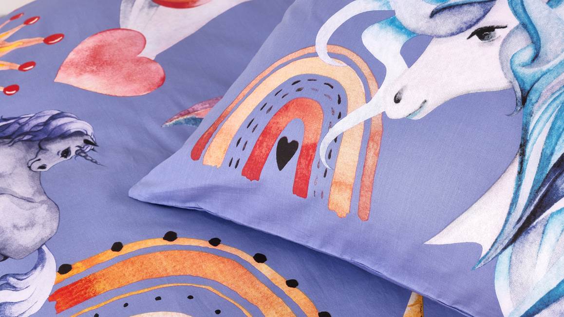 Snoozing Pays des Licornes housse de couette
