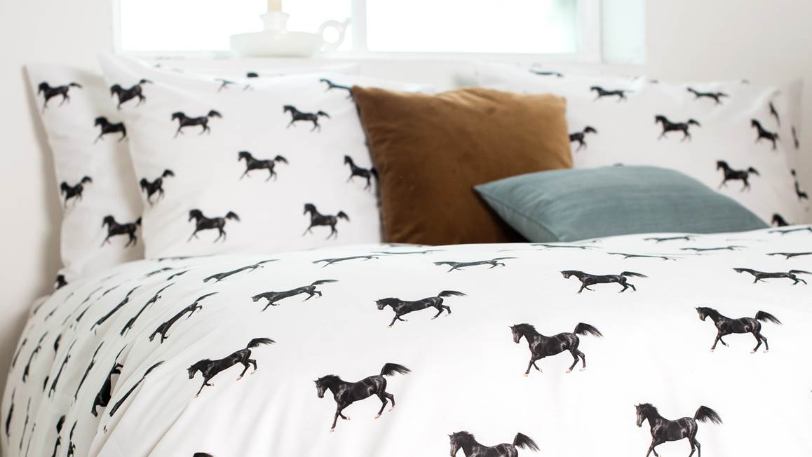 SNURK Black Horses housse de couette