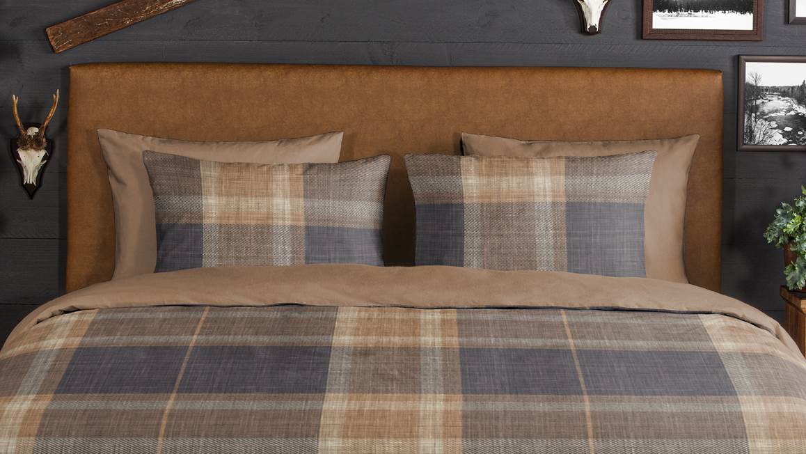Good Morning Carreaux housse de couette en flanelle