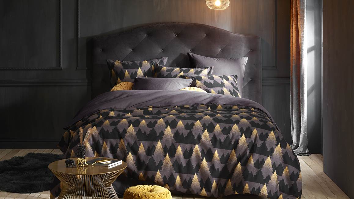 De Witte Lietaer Eve housse de couette en flanelle ocre