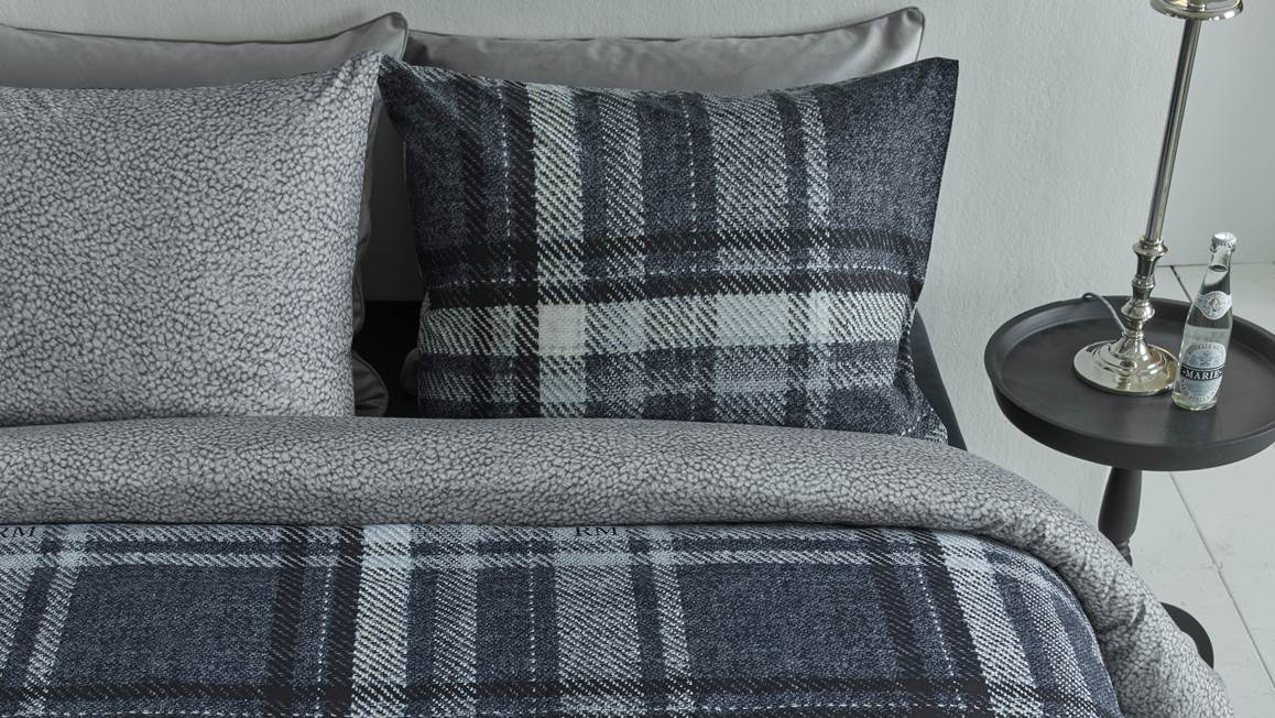 Rivièra Maison Cosy Tartan housse de couette - Bleu 