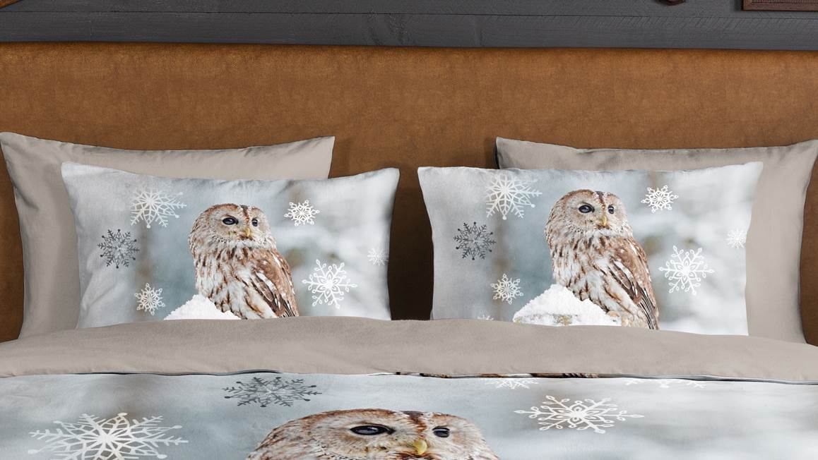 Good Morning Chouette Effraye housse de couette en flanelle