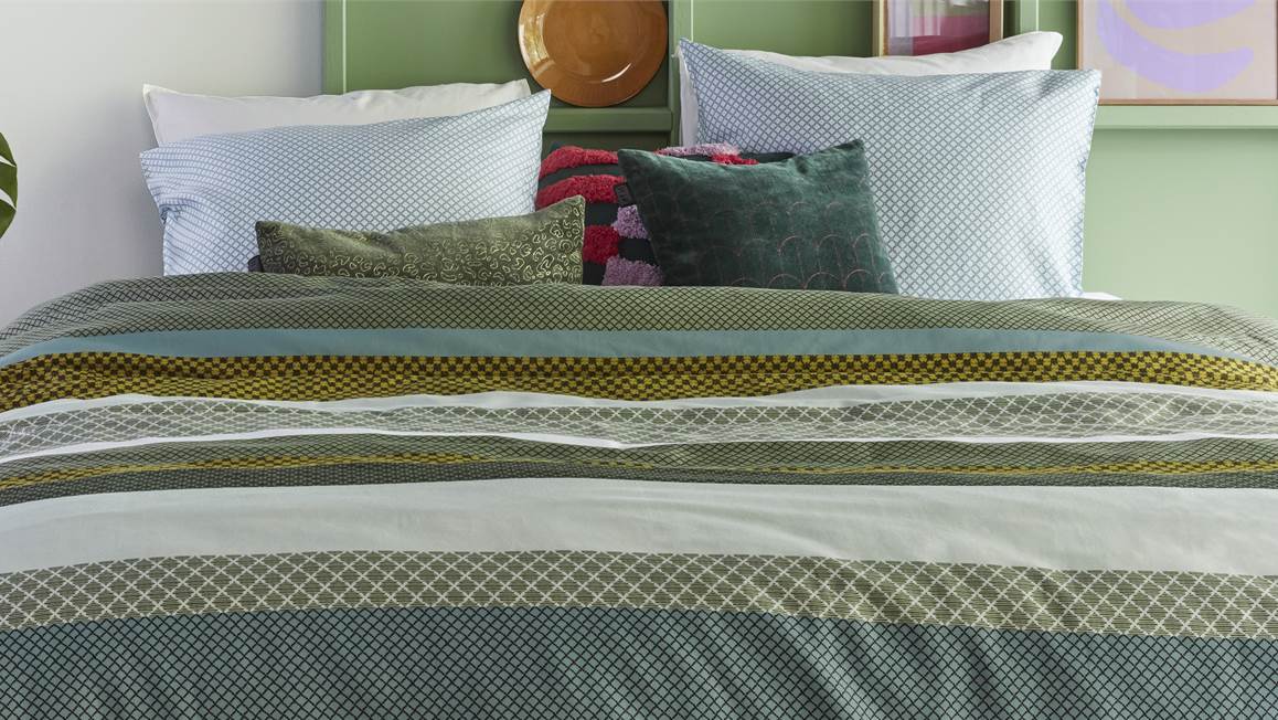 Beddinghouse Lennart housse de couette – Vert - Smulderstextiles.be