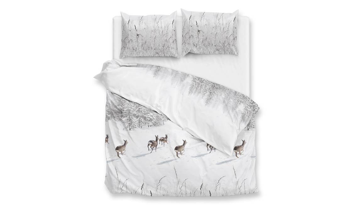 Zohome Snowy housse de couette en flanelle