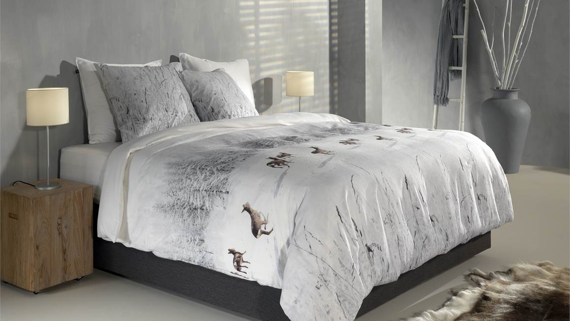 Zohome Snowy housse de couette en flanelle