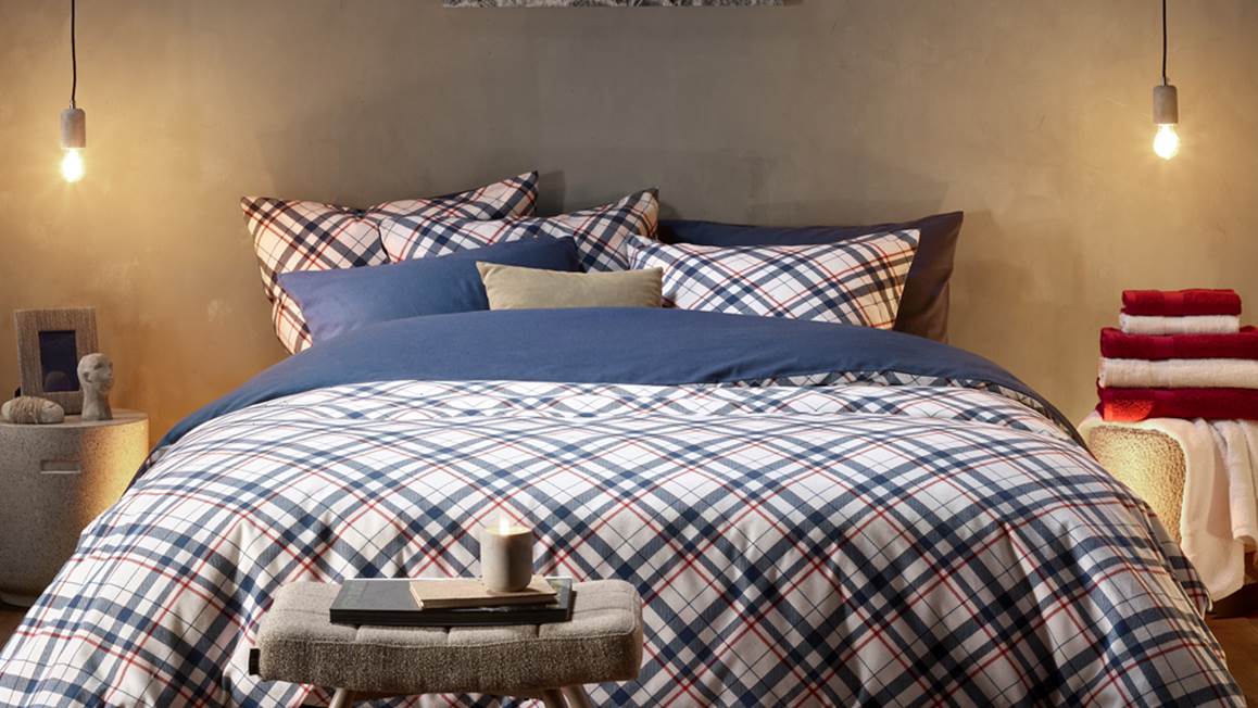 De Witte Lietaer Tartan housse de couette en flanelle