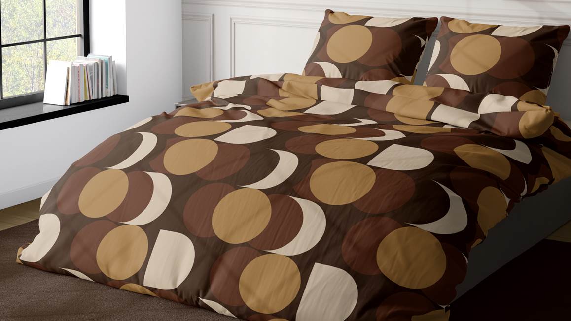 Satin d’Or Cercle Rétro housse de couette