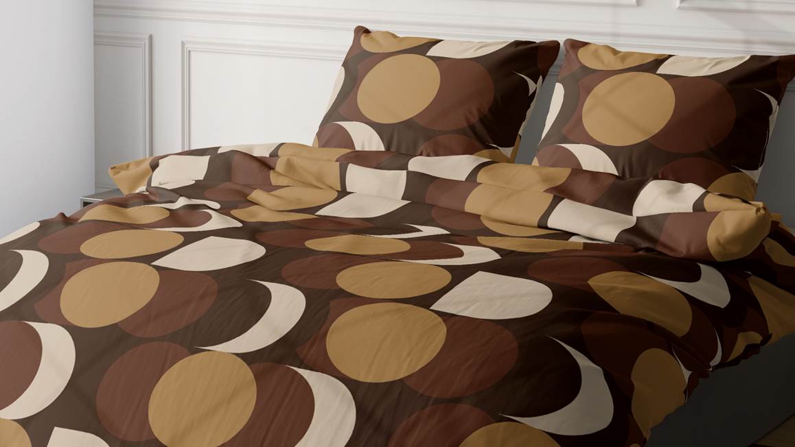 Satin d’Or Cercle Rétro housse de couette