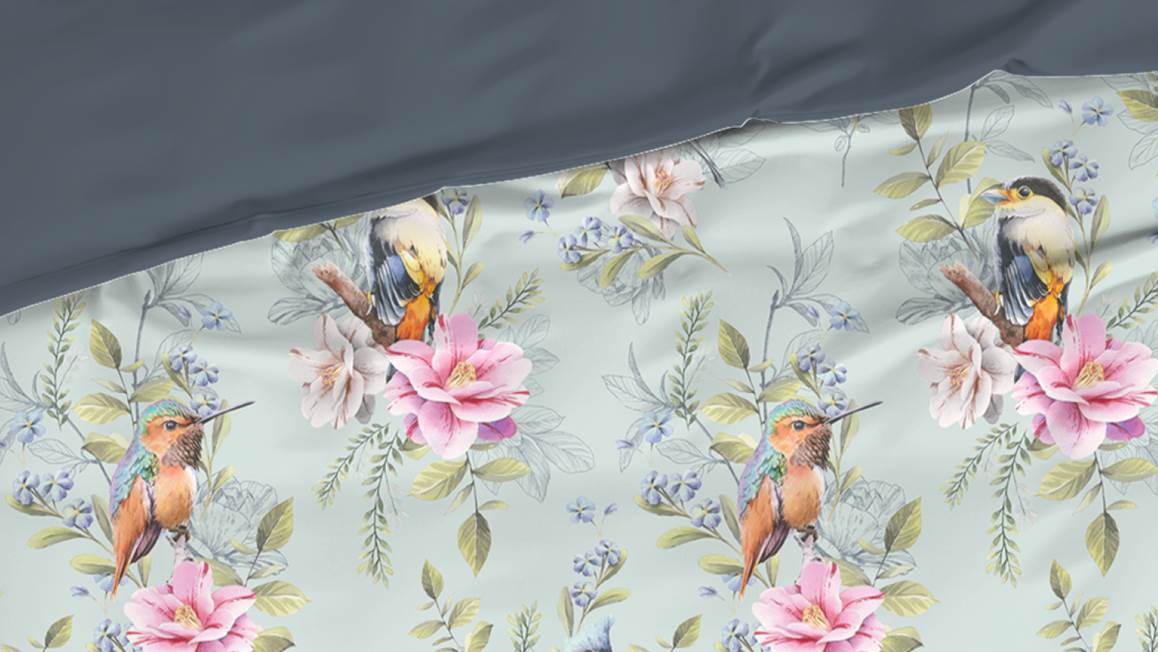 Satin d’Or Oiseaux Chanteurs housse de couette