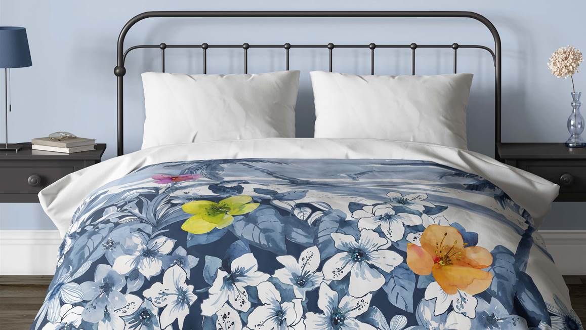Satin d’Or Lagoon housse de couette