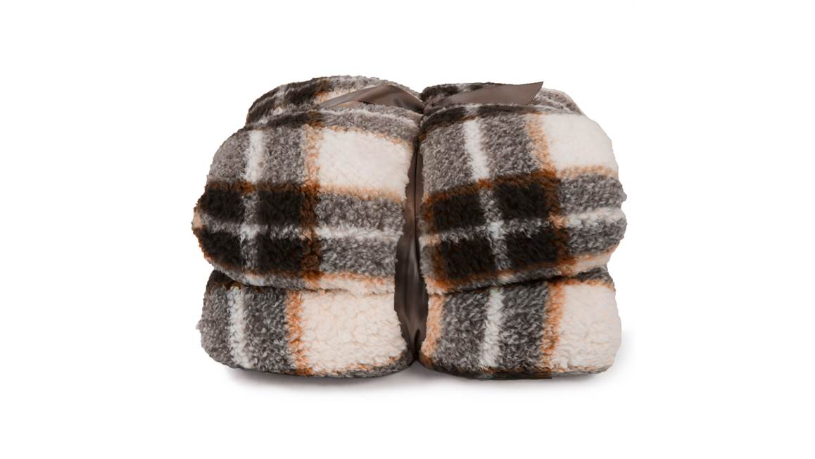 Unique Living Tris plaid polaire