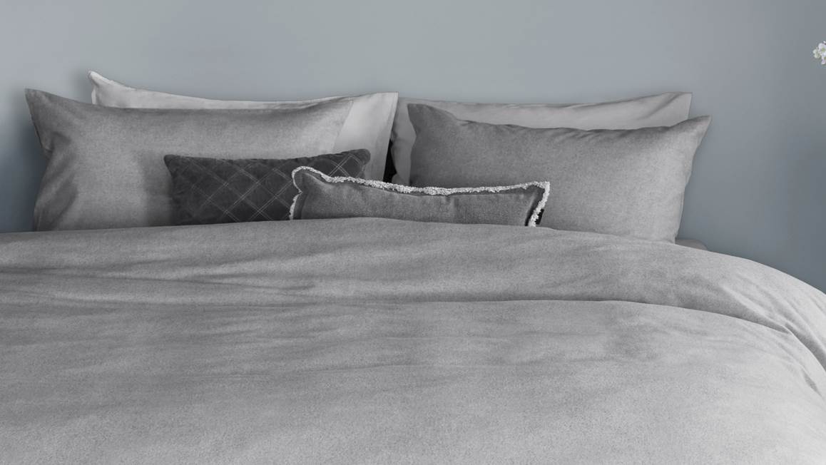 Snoozing Flanel Uni housse de couette en flanelle