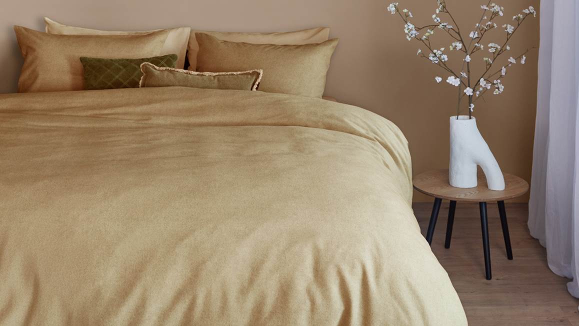Snoozing Flanel Uni housse de couette en flanelle