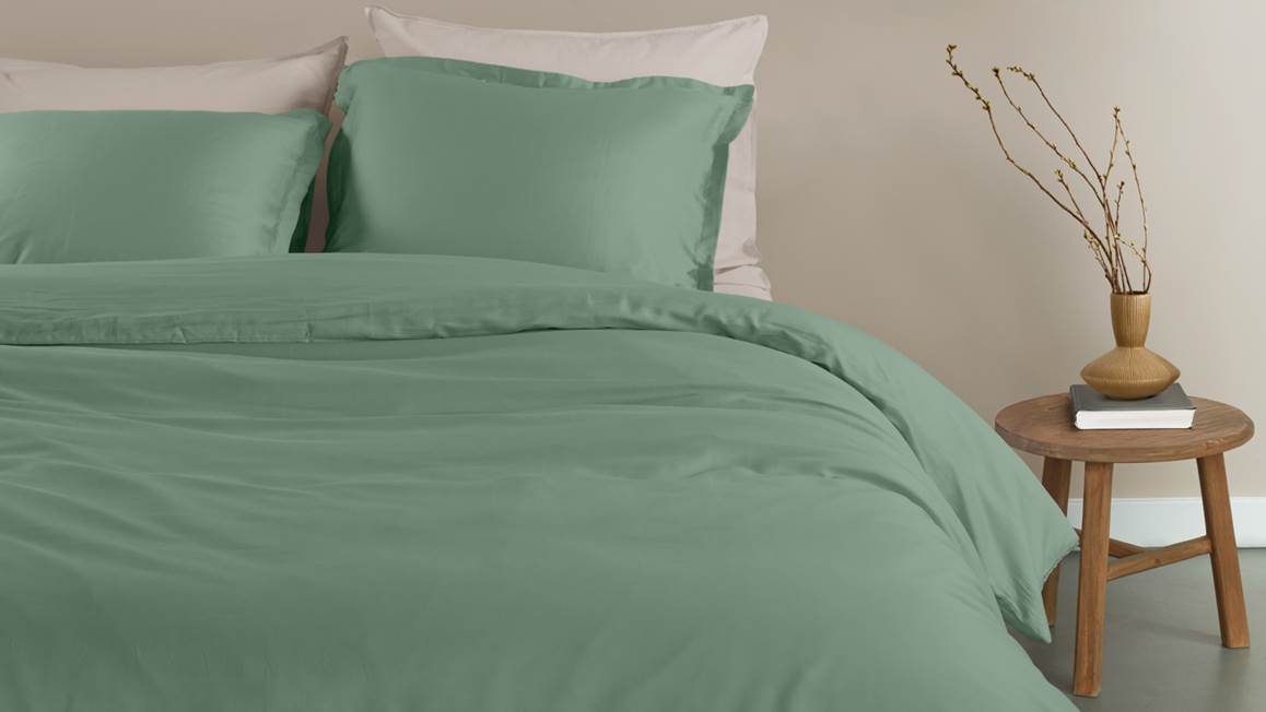 Snoozing Satin Uni housse de couette
