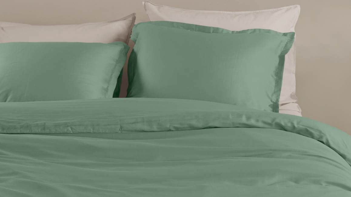 Snoozing Satin Uni housse de couette