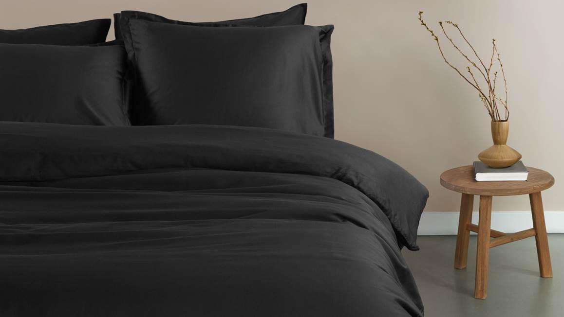 Snoozing Satin Uni housse de couette