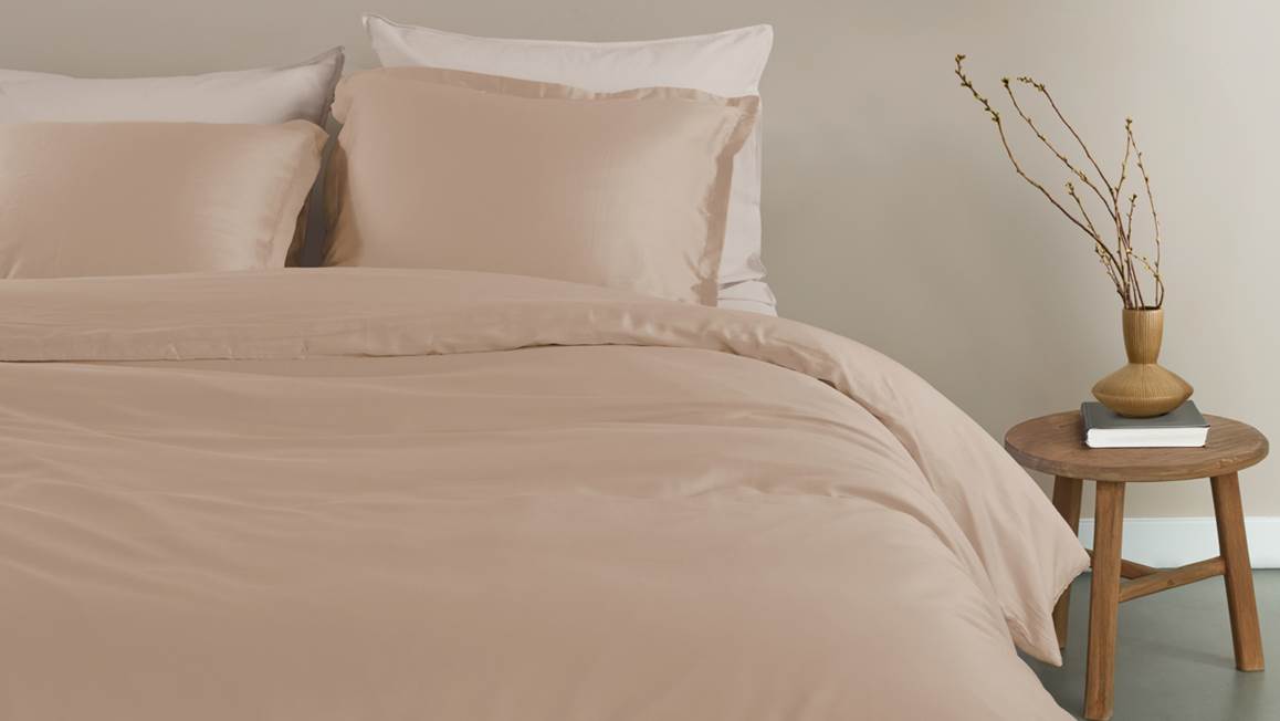 Snoozing Satin Uni housse de couette