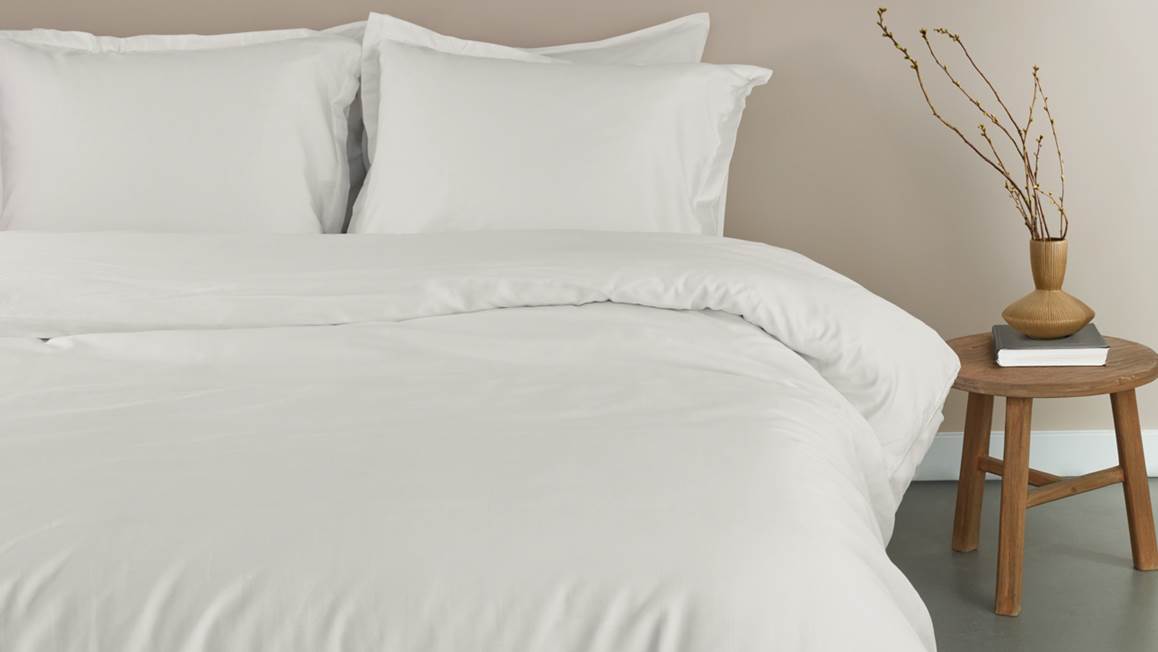 Snoozing Satin Uni housse de couette