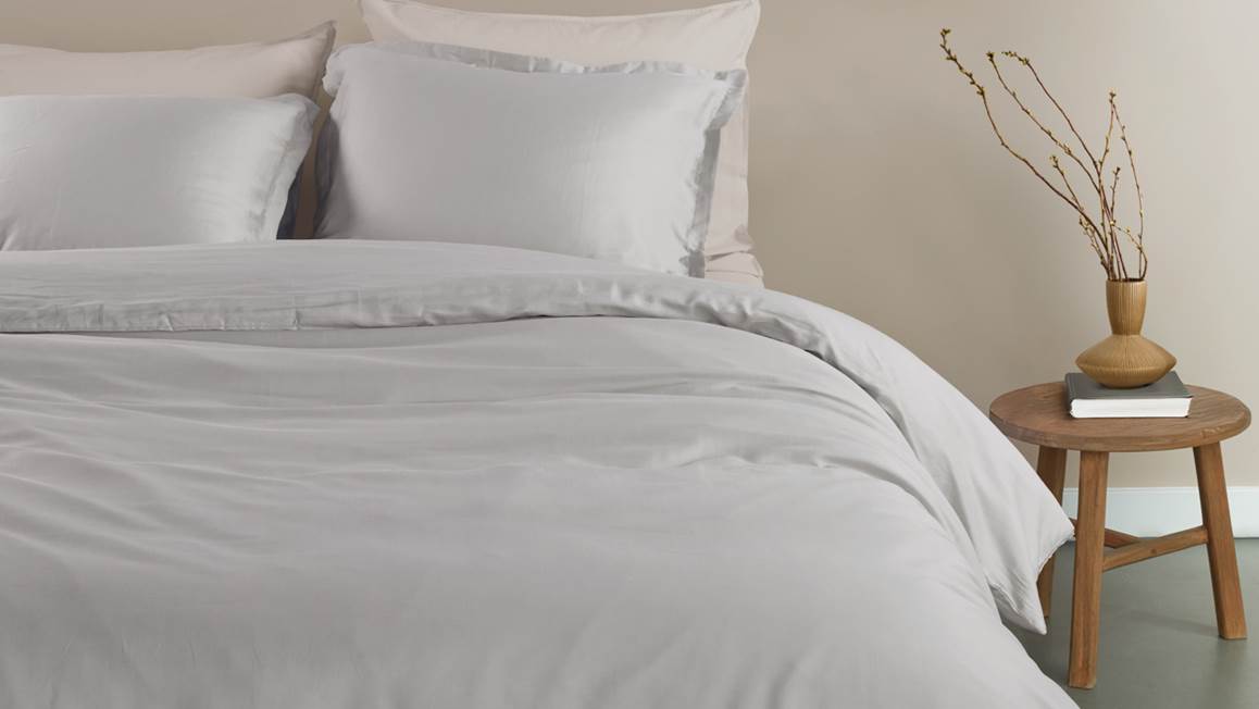 Snoozing Satin Uni housse de couette