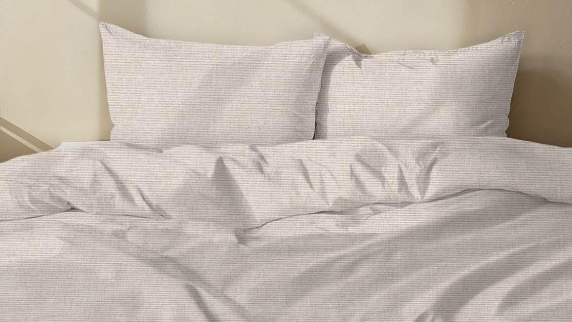 Zohome Striscia di Lino housse de couette