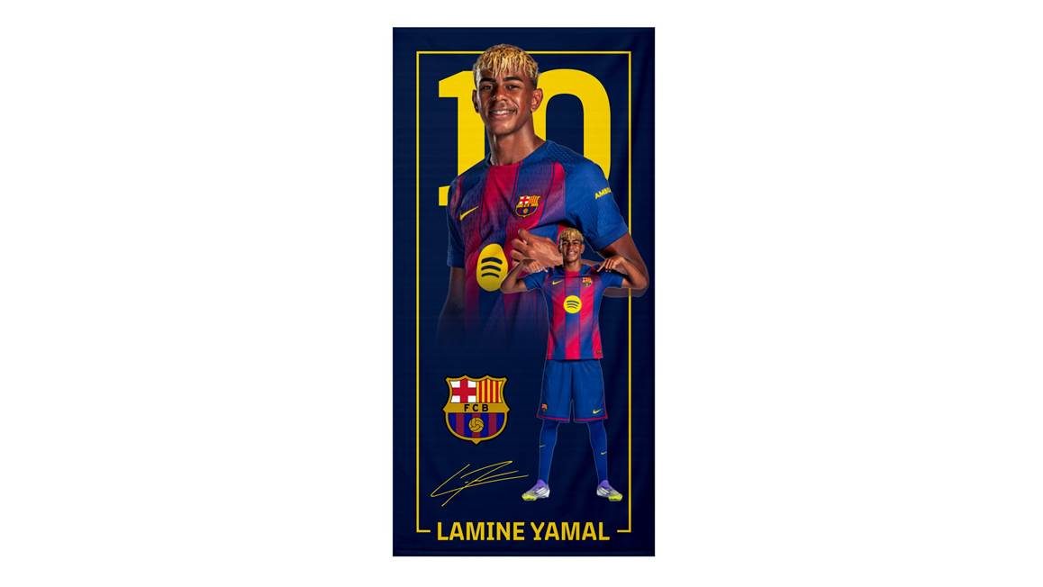 FC Barcelona Lamine Yamal serviette de plage